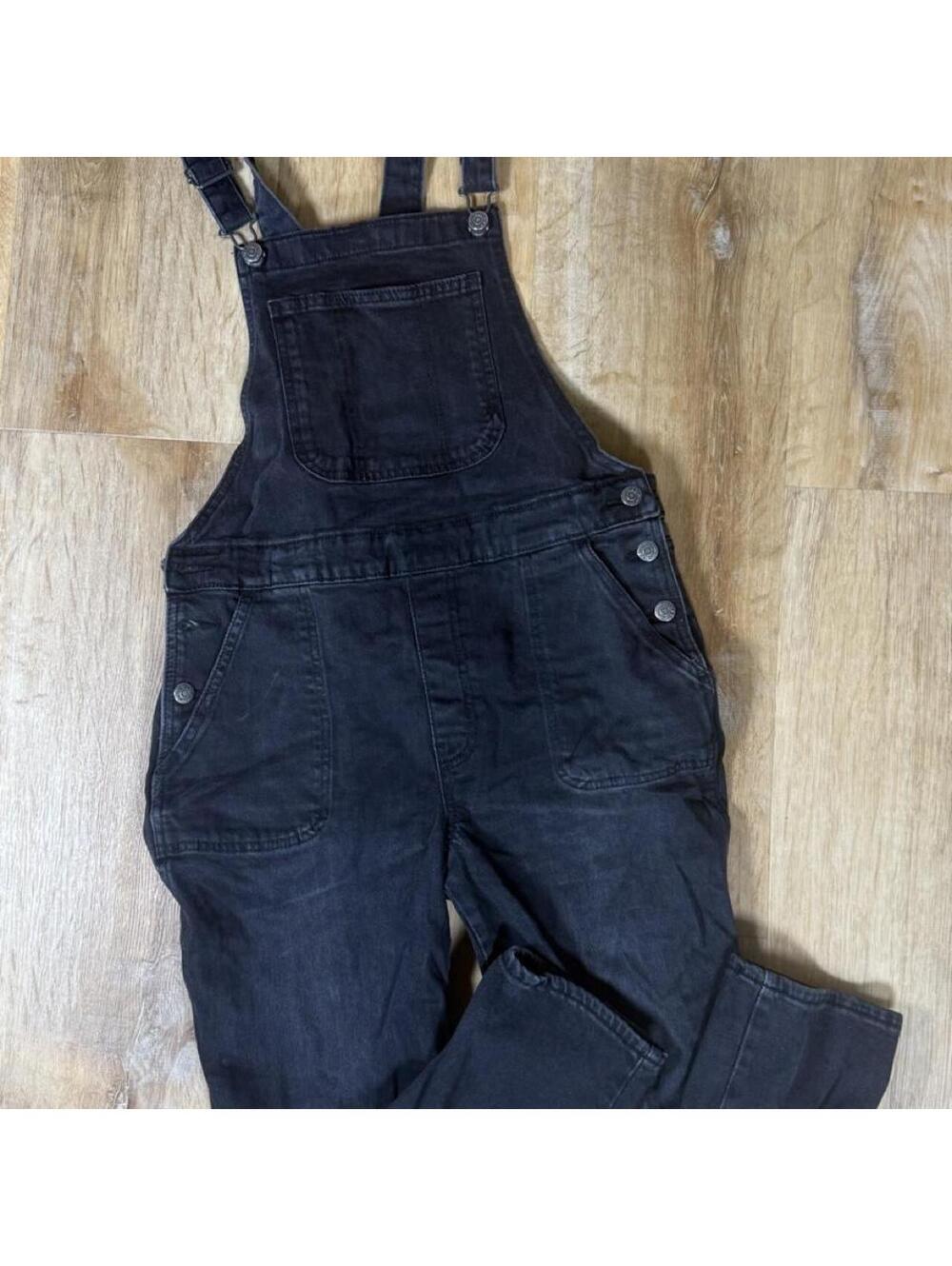 Old Navy black denim overalls Size 10